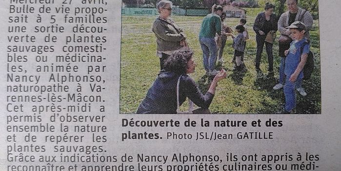 BALADE « Kids Cueilleurs » article Journal de Saône et Loire